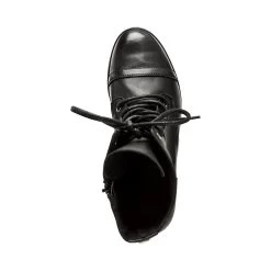 Steve Madden Troopa Ankle Boot BLACK LEATHER -Steve Madden SM11000239 03001 017 05 1201c6b9 3bf0 4934 ab3c c1b53cffd7a7