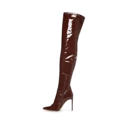Steve Madden Vava Boot BROWN PATENT -Steve Madden SM11001370 02002 208 05