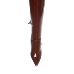 Steve Madden Vava Boot BROWN PATENT -Steve Madden SM11001370 02002 208 06