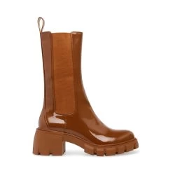 Steve Madden Aq-Hype Boot COGNAC PATENT