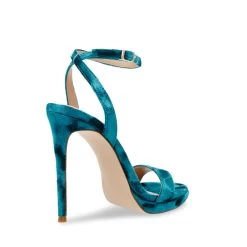 Steve Madden Wordly Sandal TEAL VELVET -Steve Madden SM11001858 04002 37C 03