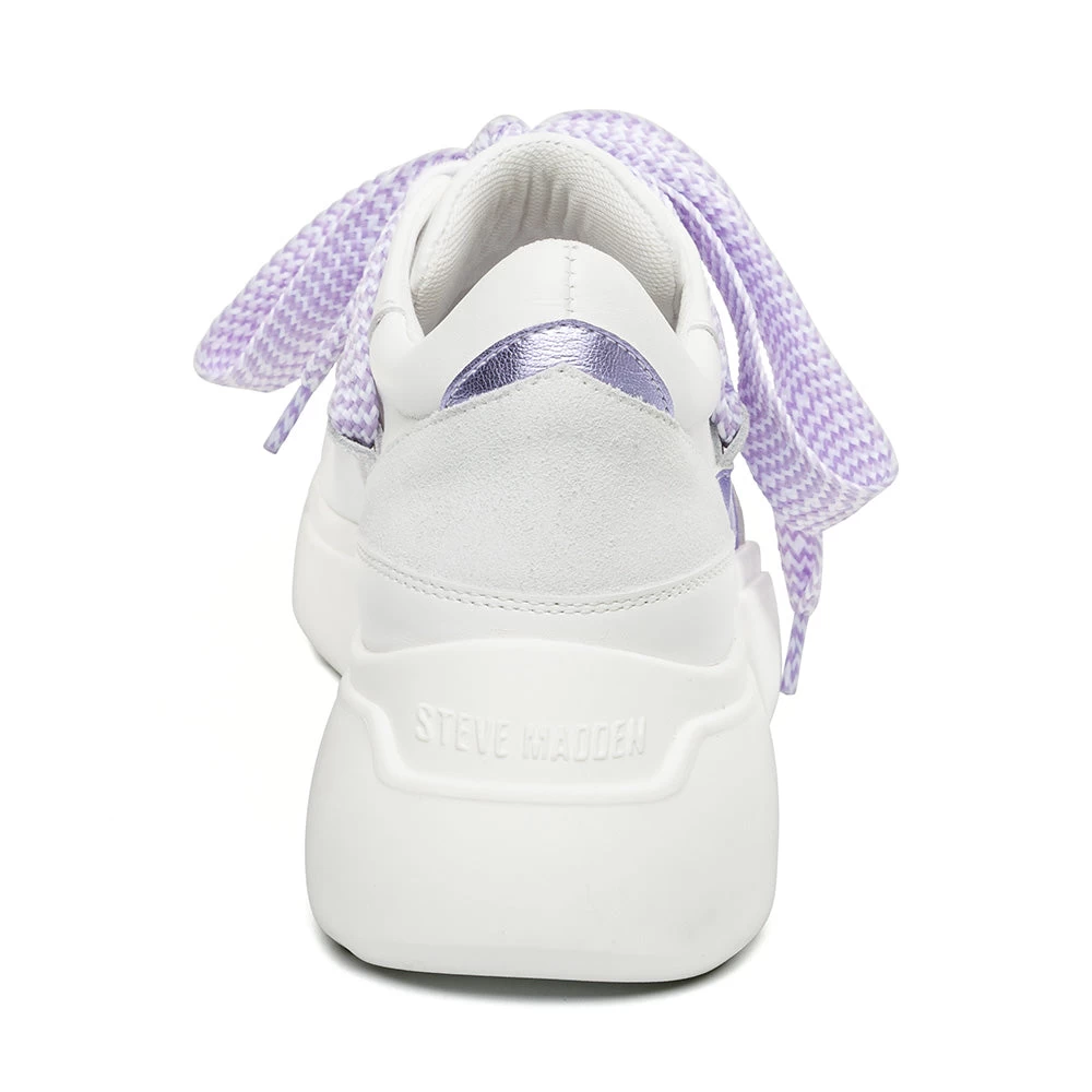 Steve Madden Maisie Sneaker WHITE/LILA 5 Steve Madden Maisie Sneaker WHITE/LILA – Image 5