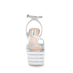 Steve Madden Lavishly Sandal SILVER 9 Steve Madden Lavishly Sandal SILVER -Steve Madden SM11002233 02002 751 03