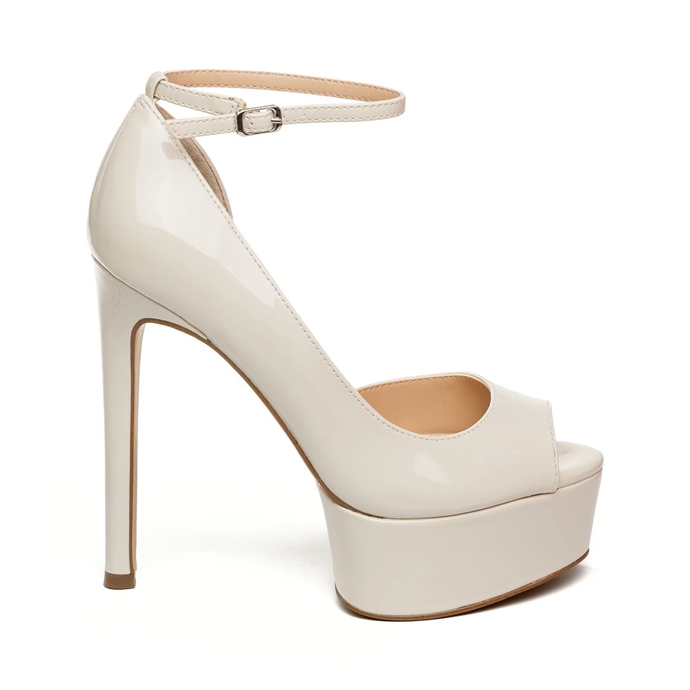 Steve Madden Affair Sandal BONE PATENT 1 Steve Madden Affair Sandal BONE PATENT