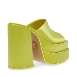 Steve Madden Cagey Sandal LIME SATIN 13 Steve Madden Cagey Sandal LIME SATIN -Steve Madden SM11002312 04003 33P 03