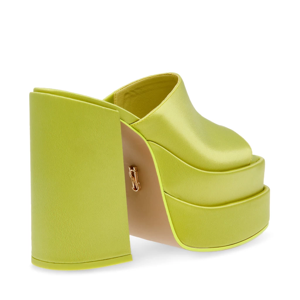 Steve Madden Cagey Sandal LIME SATIN 7 Steve Madden Cagey Sandal LIME SATIN – Image 7
