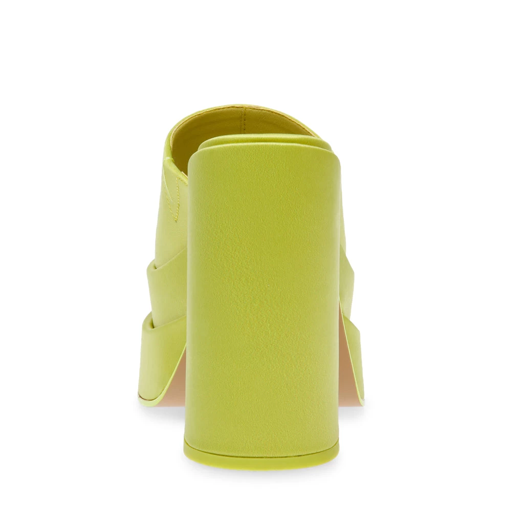 Steve Madden Cagey Sandal LIME SATIN 4 Steve Madden Cagey Sandal LIME SATIN – Image 4