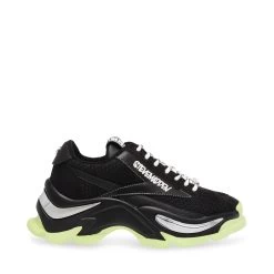 Steve Madden Zoomz Sneaker BLACK/LIME
