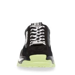 Steve Madden Zoomz Sneaker BLACK/LIME -Steve Madden SM11002327 04005 05N 05