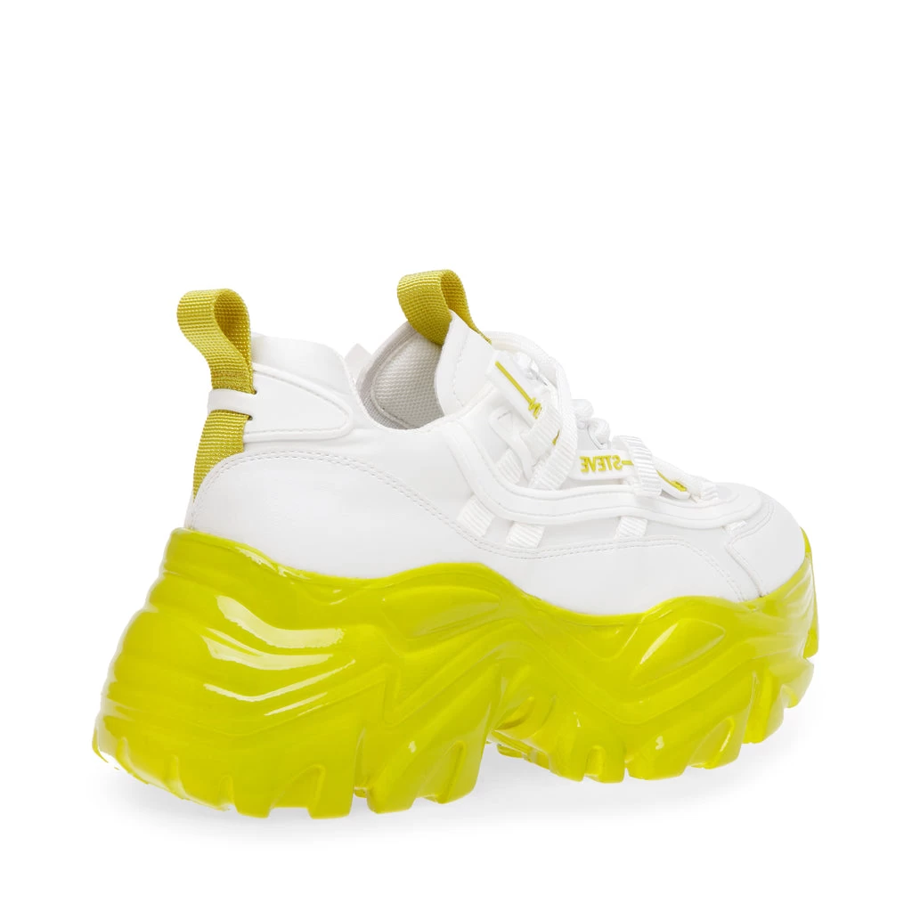 Steve Madden Recoupe Sneaker WHITE/LIME 7 Steve Madden Recoupe Sneaker WHITE/LIME – Image 7