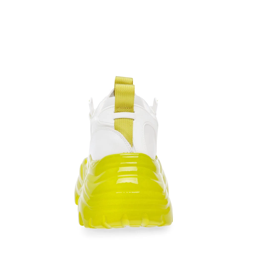 Steve Madden Recoupe Sneaker WHITE/LIME 4 Steve Madden Recoupe Sneaker WHITE/LIME – Image 4