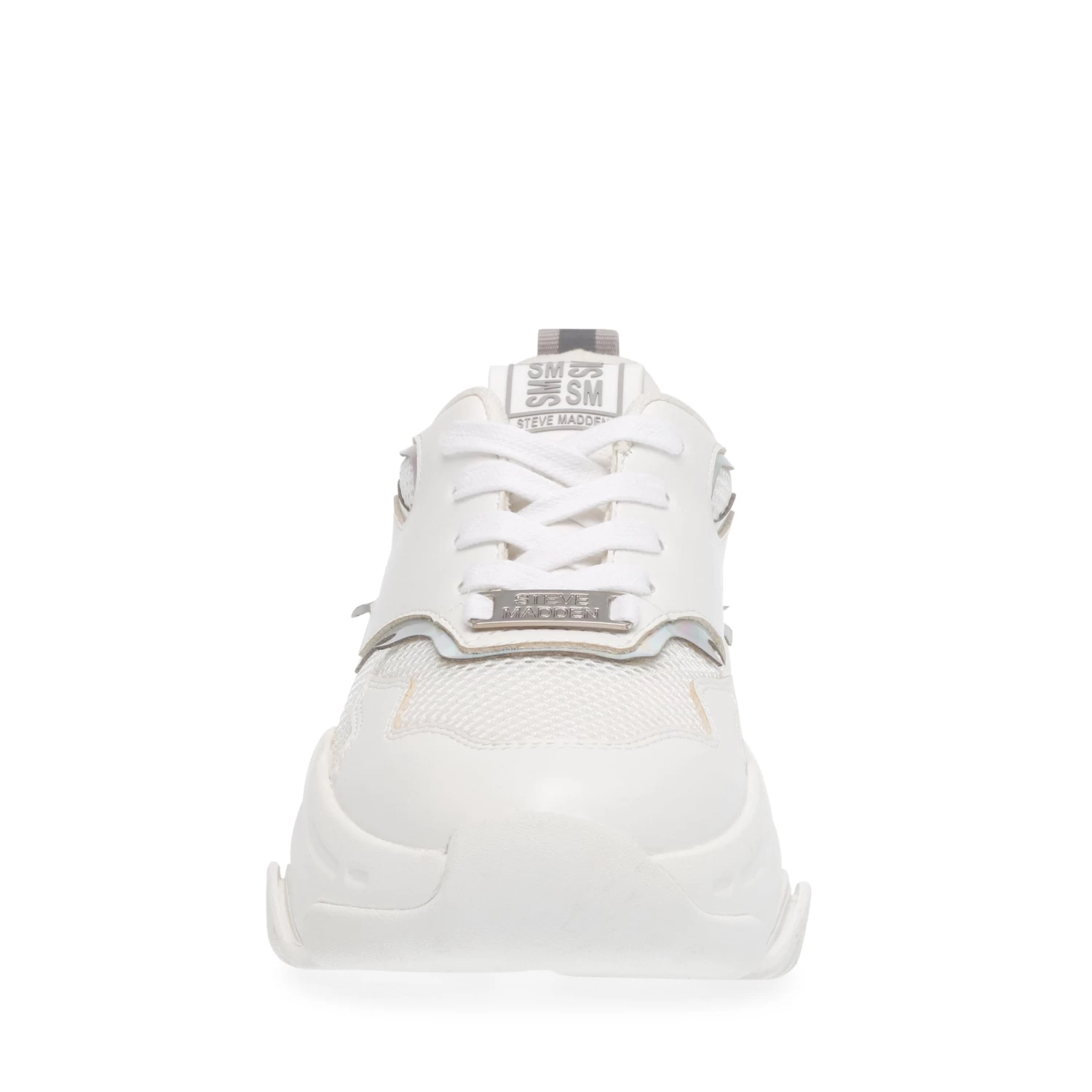 Steve Madden Primer Sneaker WHITE/SIL 3 Steve Madden Primer Sneaker WHITE/SIL – Image 3