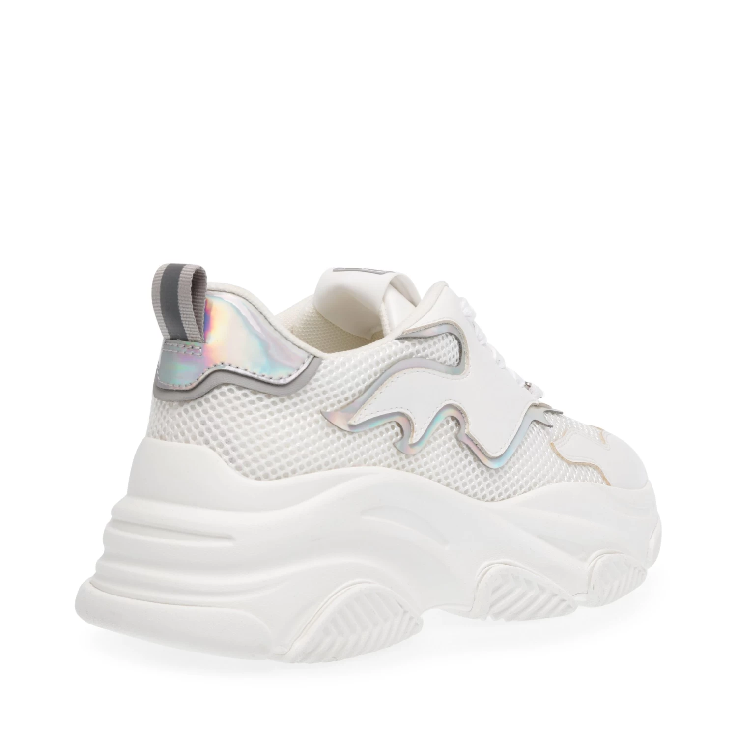 Steve Madden Primer Sneaker WHITE/SIL 5 Steve Madden Primer Sneaker WHITE/SIL – Image 5