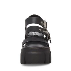 Steve Madden Locate Sandal BLK ACTION LEATHER -Steve Madden SM11002525 03001 05O 05
