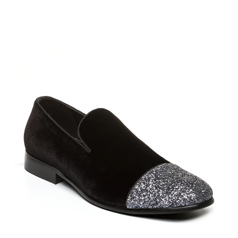 Antwerp Loafer BLACK VELVET MULTI 2 Antwerp Loafer BLACK VELVET MULTI – Image 2