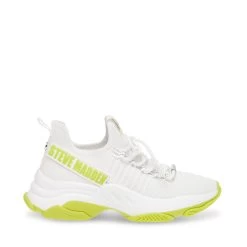 Steve Madden Mac-E Sneaker WHITE/LIME