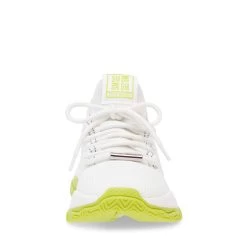 Steve Madden Mac-E Sneaker WHITE/LIME -Steve Madden SM19000019 04004 18X 05