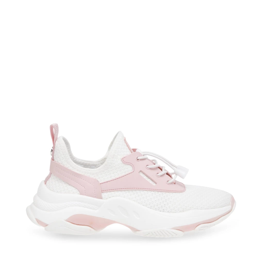 Steve Madden Match-E Sneaker WHITE/PINK 1 Steve Madden Match-E Sneaker WHITE/PINK