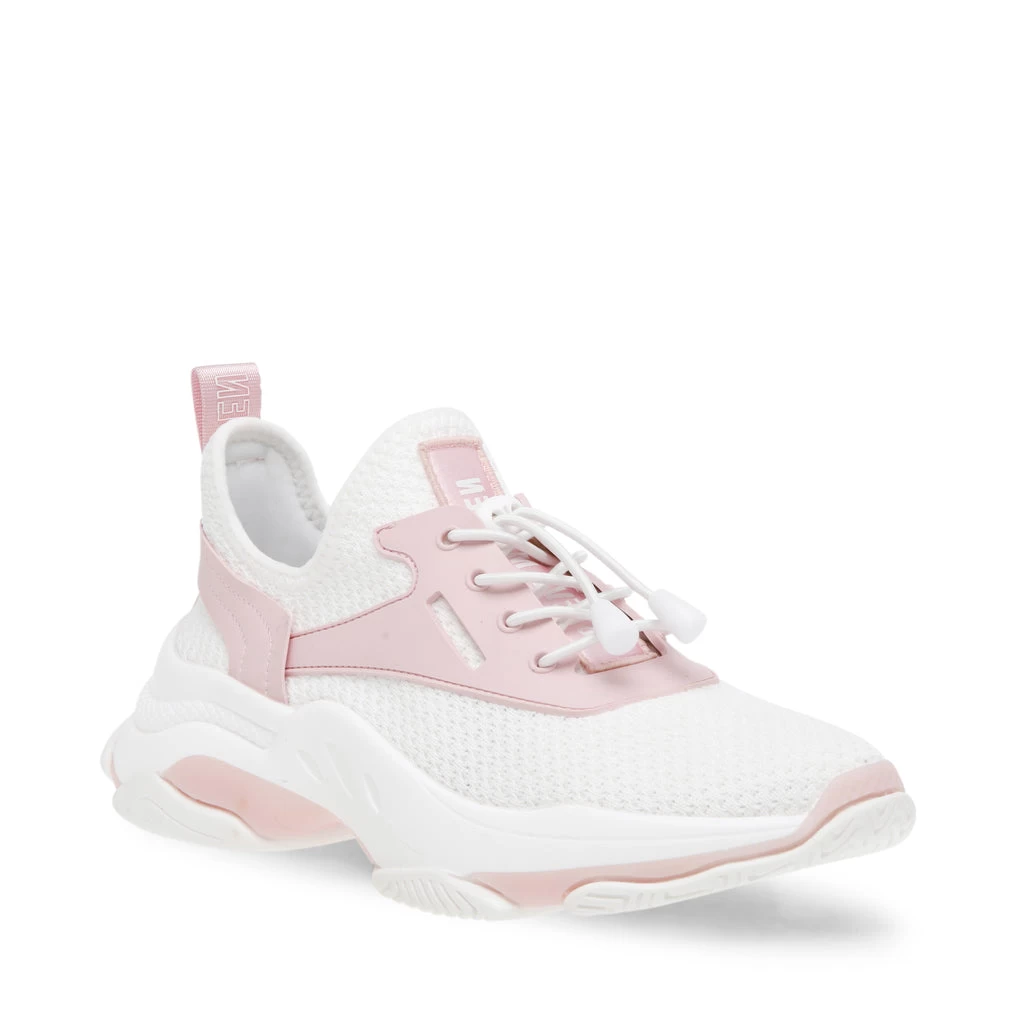 Steve Madden Match-E Sneaker WHITE/PINK 2 Steve Madden Match-E Sneaker WHITE/PINK â Image 2