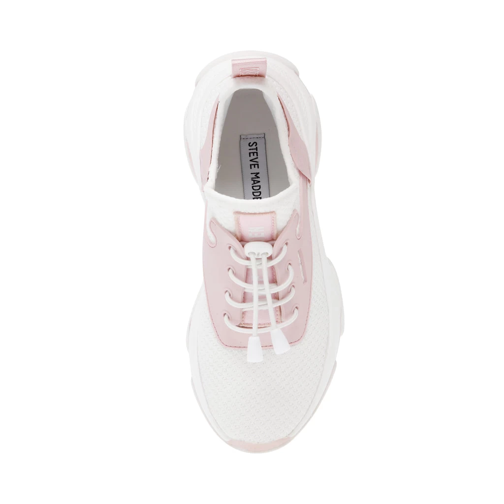 Steve Madden Match-E Sneaker WHITE/PINK 5 Steve Madden Match-E Sneaker WHITE/PINK â Image 5