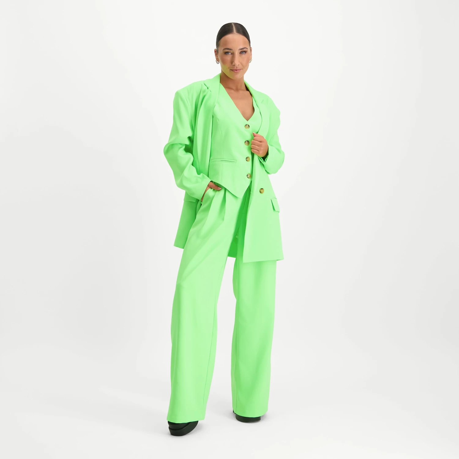Isabella Blazer NEON GREEN 4 Isabella Blazer NEON GREEN – Image 4