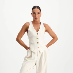 Isabella Vest PRISTINE IVORY
