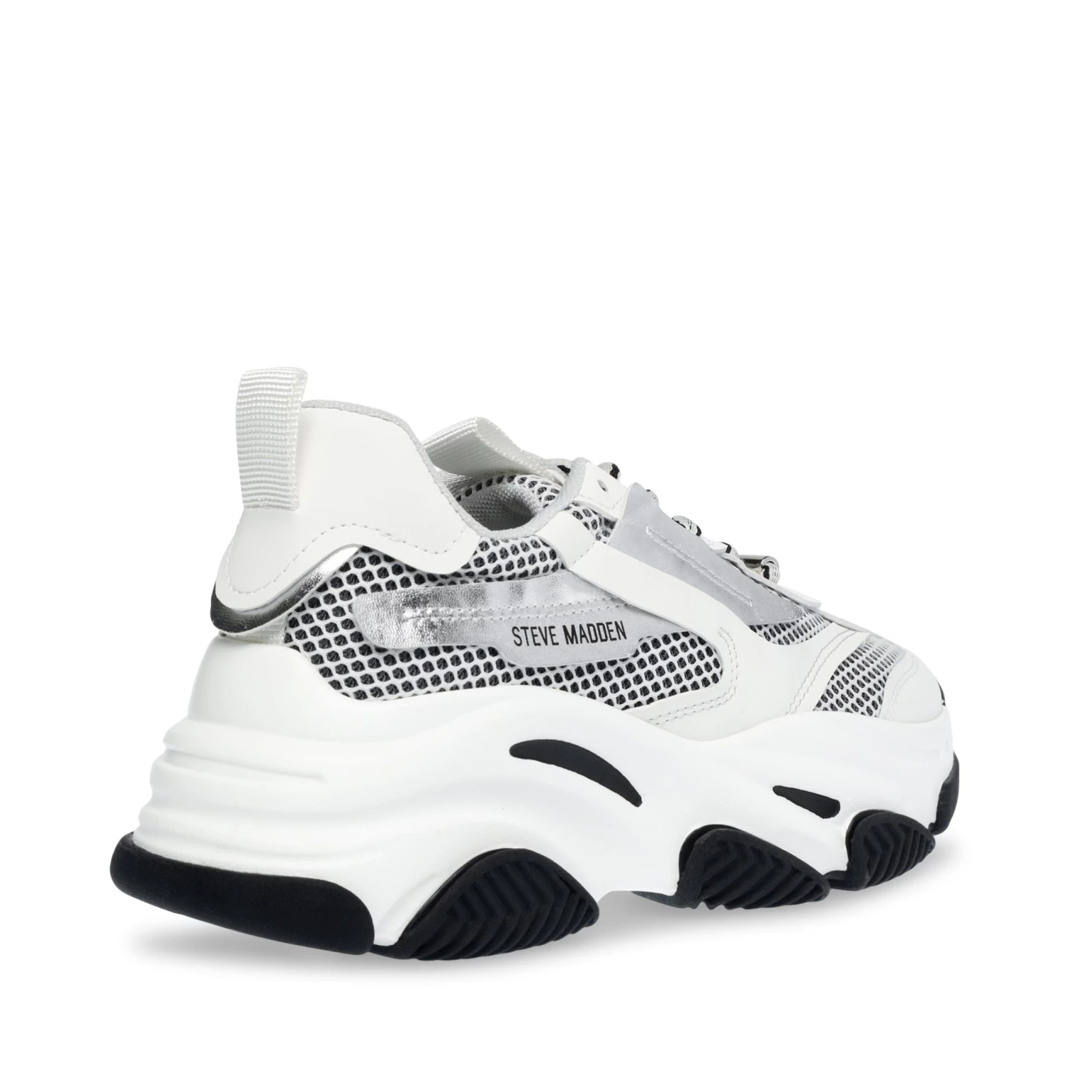 Steve Madden Possession Sneaker SILVER/WHITE 6 Steve Madden Possession Sneaker SILVER/WHITE – Image 6
